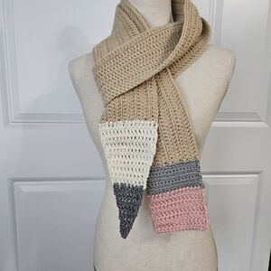 Handmade Crochet Pencil Scarf, Teacher Gift Ideas- Buff